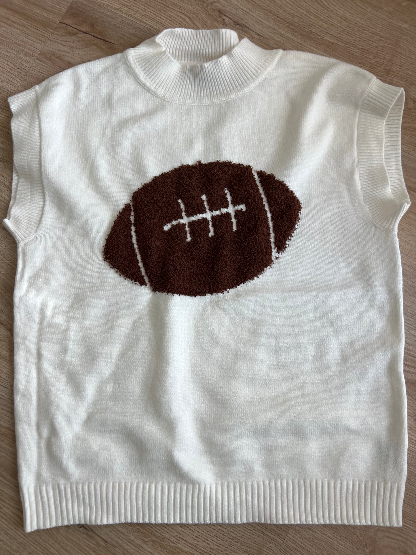 FOOTBALL NECK SWEATER TOP